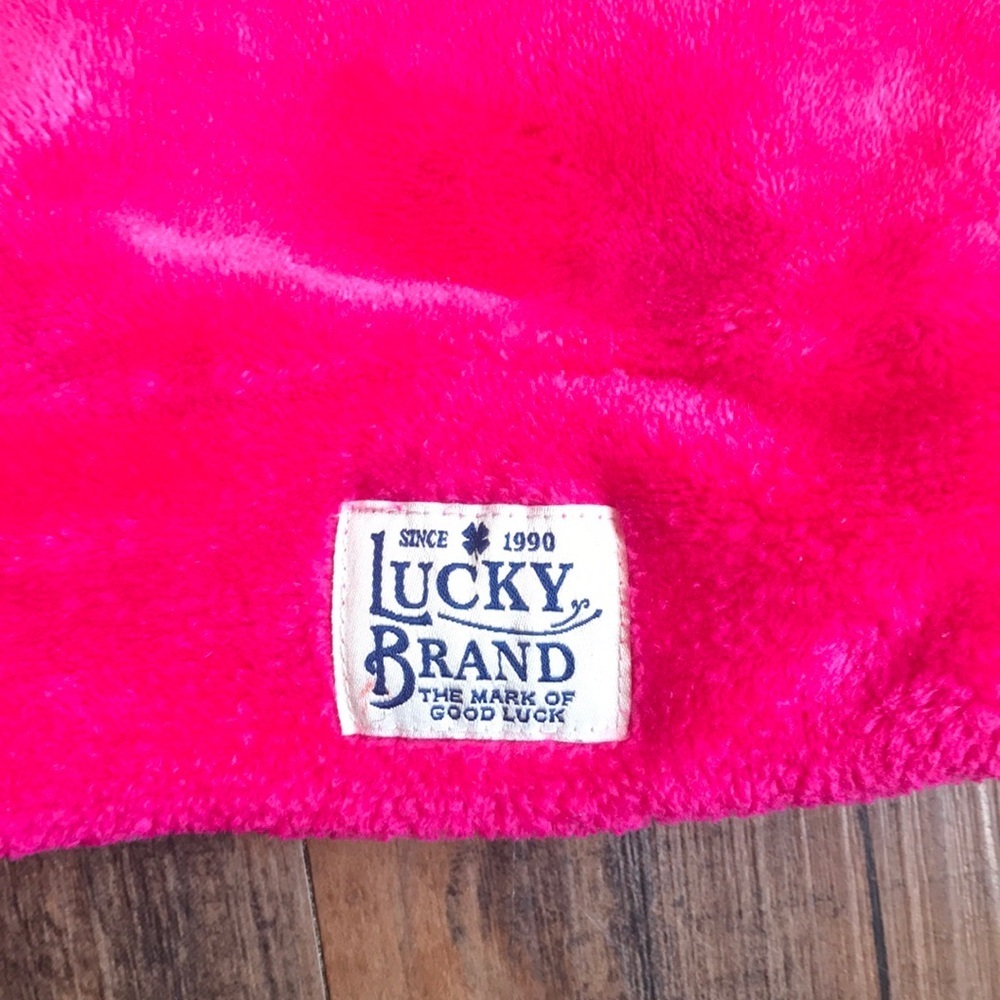 Lucky Brand Vibrant Pink Fuzzy Hoodie - Picture 2 of 9